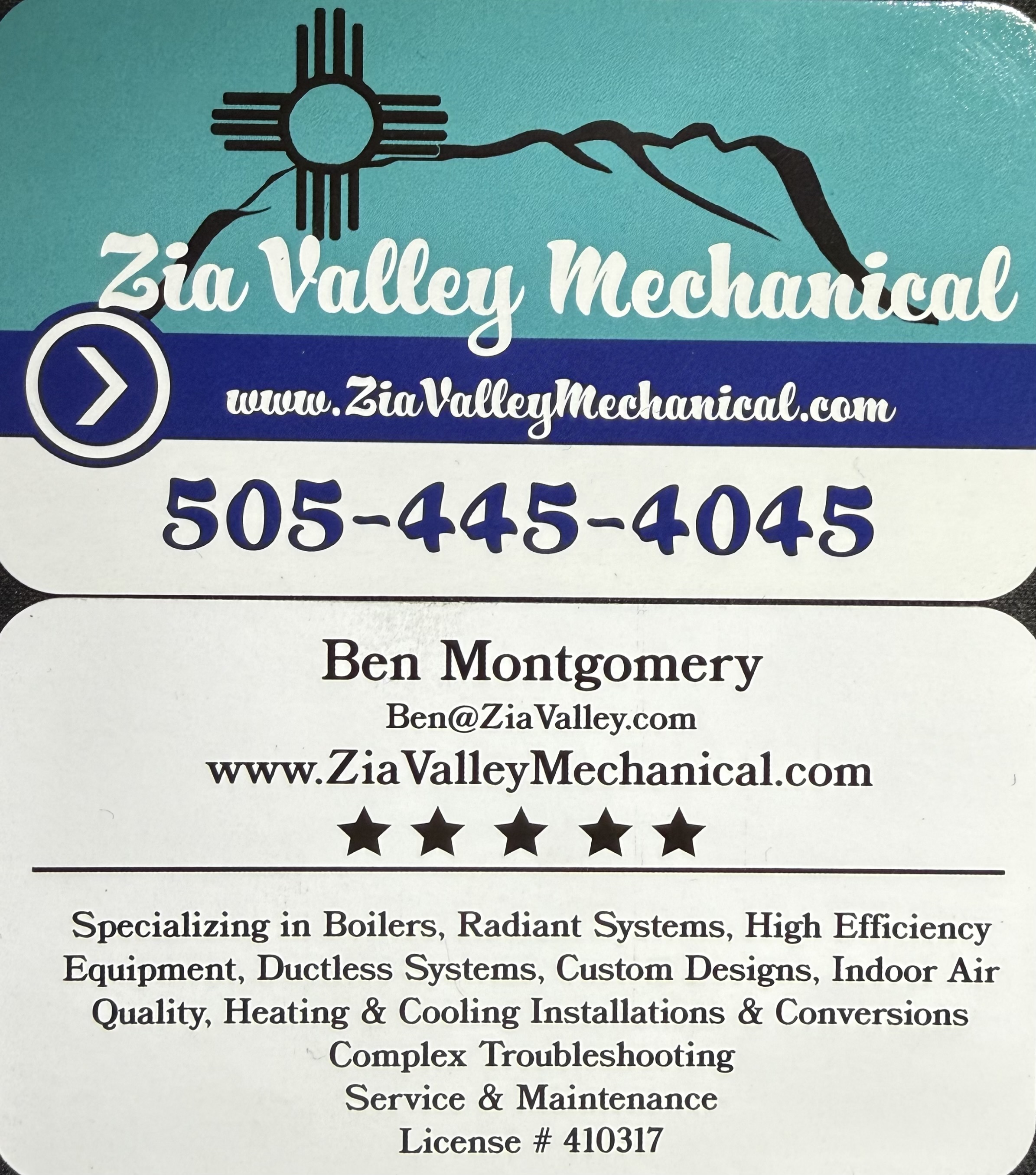 Zia Valley Mechanical