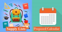 25-26 Supply Lists and DRAFT Calendar